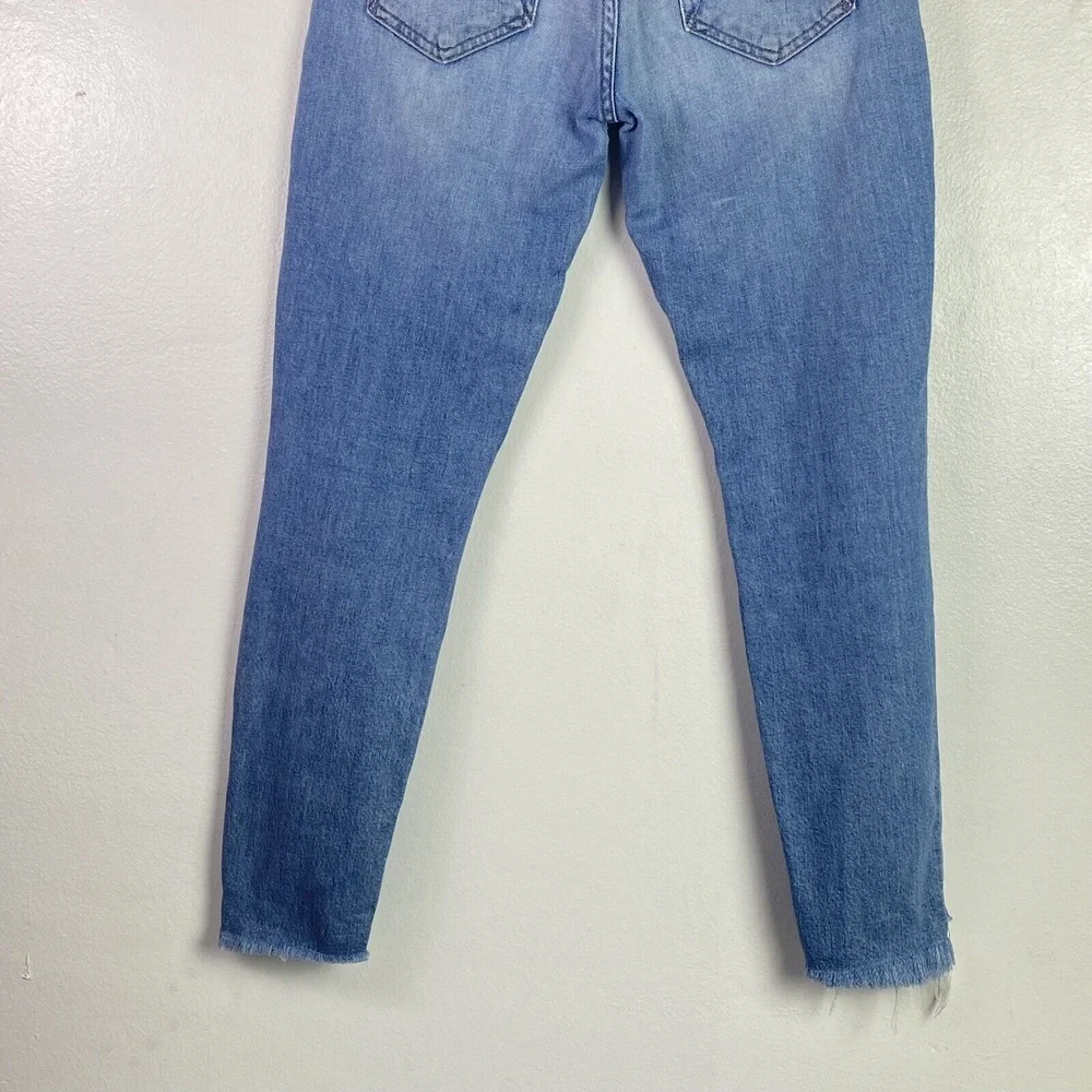 MOTHER The Stunner Zip Ankle Step Fray Exposed Secret Sister Jeans 27 Raw Hem - Picture 7 of 13